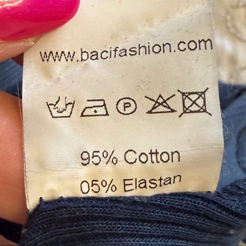 Baci Tank Top, Women's Size Large, Blue, Sleeveless - Picture 9 of 9